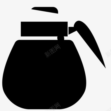 带茶包的壶饮料水壶图标图标