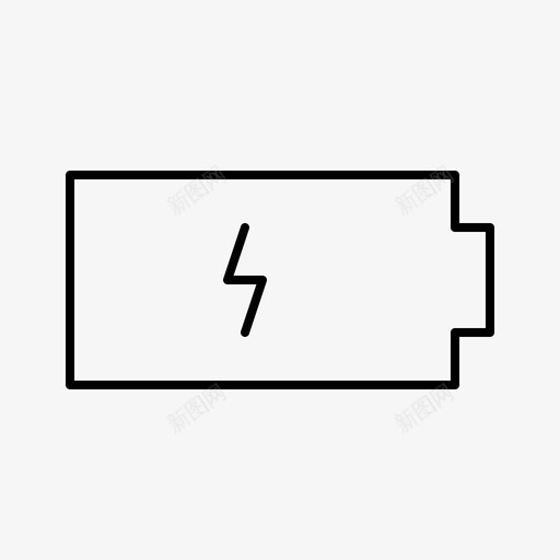 电池能量力量图标svg_新图网 https://ixintu.com 力量 动力 电池 能量