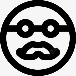 小胡子脸小胡子表情脸图标高清图片