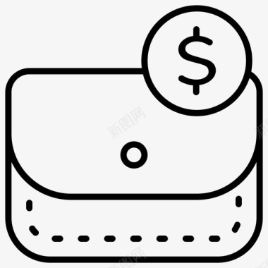 钱包美元钱图标图标