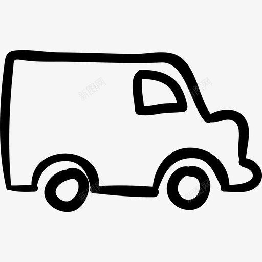 卡车外形运输手绘运输图标svg_新图网 https://ixintu.com 卡车外形 手绘运输 运输