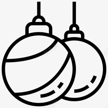 圣诞饰品圣诞球元素图标图标