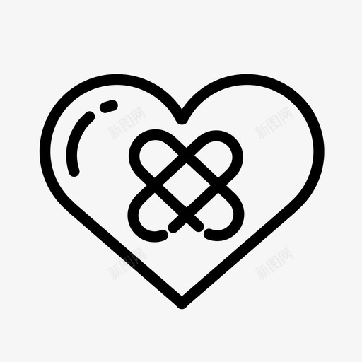 心脏援助绷带图标svg_新图网 https://ixintu.com 心脏 心脏类型 援助 爱 绷带