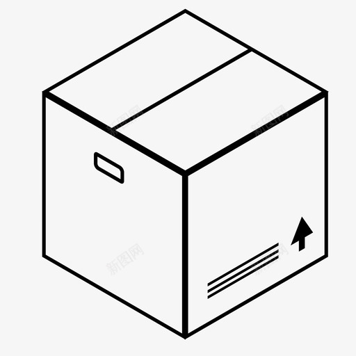 闭箱纸板包装图标svg_新图网 https://ixintu.com 包装 纸板 装运 闭箱