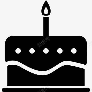 生日蛋糕周年纪念庆祝图标图标