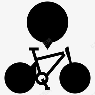 山地自行车磁带自行车齿轮图标图标