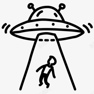 外星人绑架人类太空图标图标