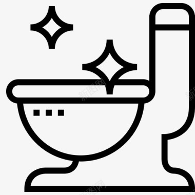 清洁厕所清洁剂冲水马桶图标图标