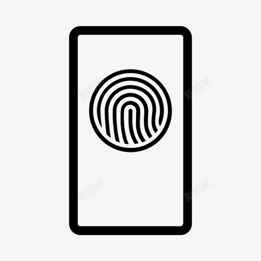 指纹智能手机数码识别图标svg_新图网 https://ixintu.com 指纹智能手机 数码 杂项三种外形风格 移动 识别