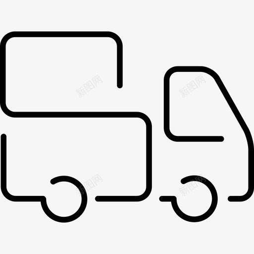 超薄运输物流卡车超薄物流图标svg_新图网 https://ixintu.com 超薄物流 超薄运输物流卡车