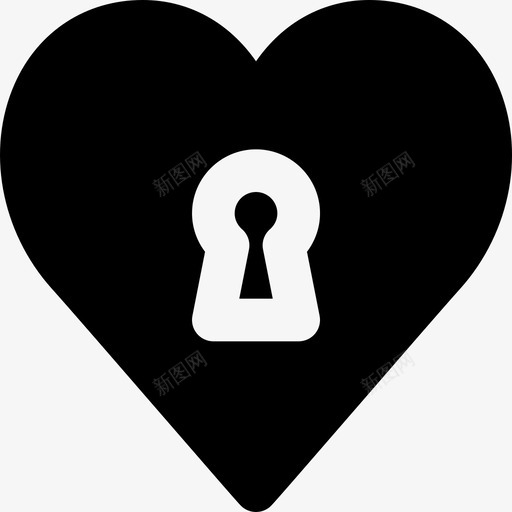 锁定的心生活方式爱图标svg_新图网 https://ixintu.com 浪漫 爱 生活方式 粉碎图标浪漫生活方式2md固体 锁定的心