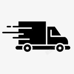 快速购物送货车快速送货包裹送货图标高清图片
