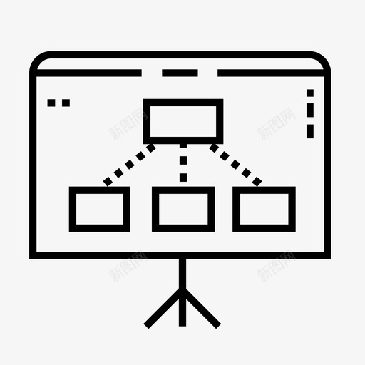 展示板商务展示画架图标svg_新图网 https://ixintu.com 商务展示 层次结构 展示板 画架 示意图