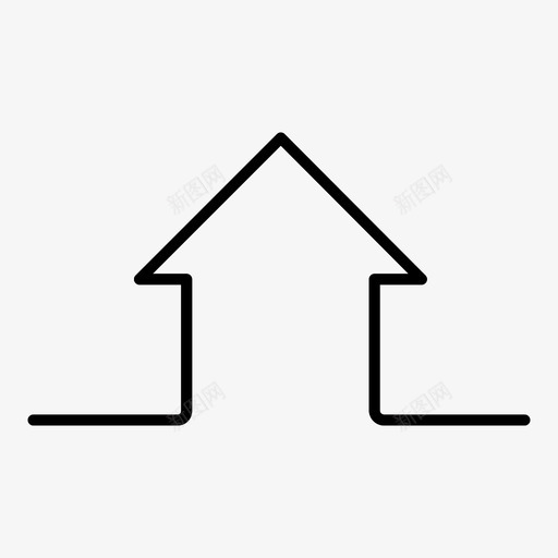 房子图纸家图标svg_新图网 https://ixintu.com 单线 单线图纸 图纸 城市 家 房子