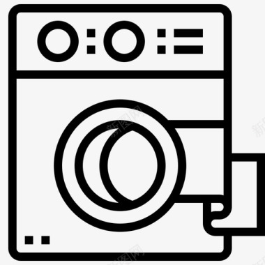 洗衣机清洁器清洁图标图标