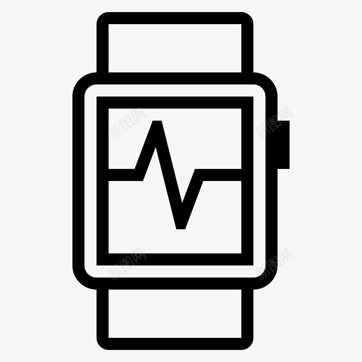 苹果手表健康健康健身图标svg_新图网 https://ixintu.com 健康 健身 心跳 智能手表 苹果手表健康