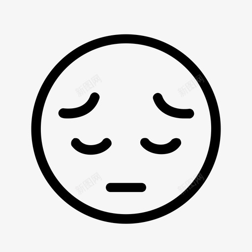 忧郁的脸表情符号悲伤图标svg_新图网 https://ixintu.com 忧郁的脸 悲伤 笑脸 表情符号