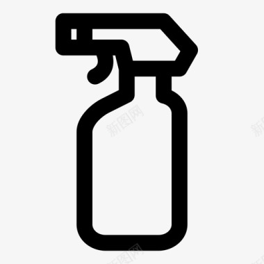 清洁喷雾瓶喷雾器水图标图标