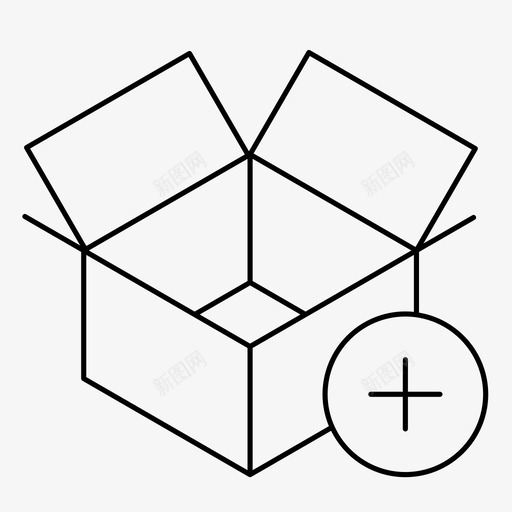 移动箱附加件添加到订单图标svg_新图网 https://ixintu.com 包括到订单 升级 存储 添加到订单 移动箱 箱 附加件