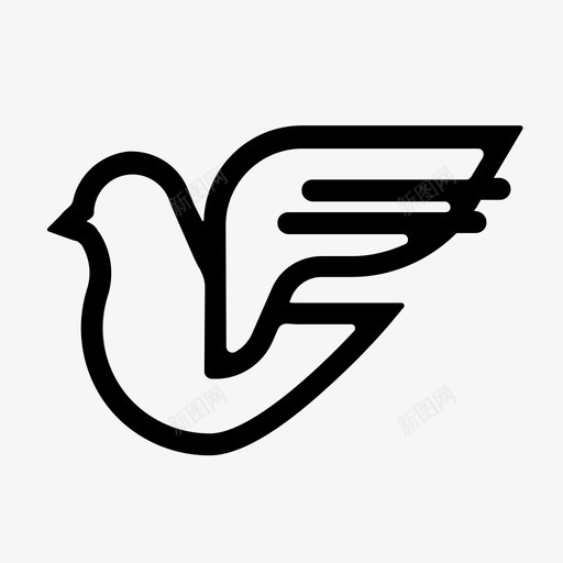 鸽子动物鸟图标svg_新图网 https://ixintu.com 动物 和平 鸟 鸽子