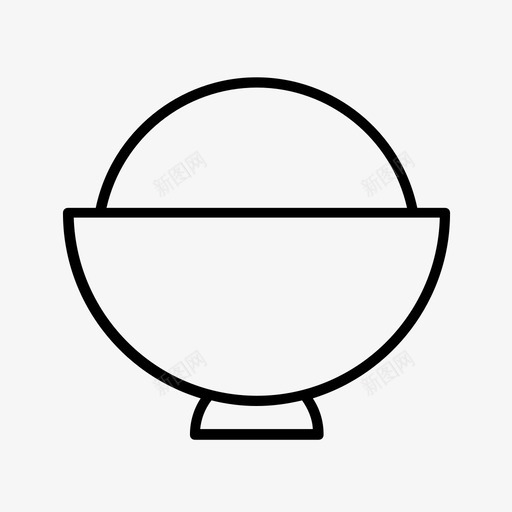 米饭亚洲菜碗图标svg_新图网 https://ixintu.com 亚洲菜 日本料理 日本菜 碗 米饭