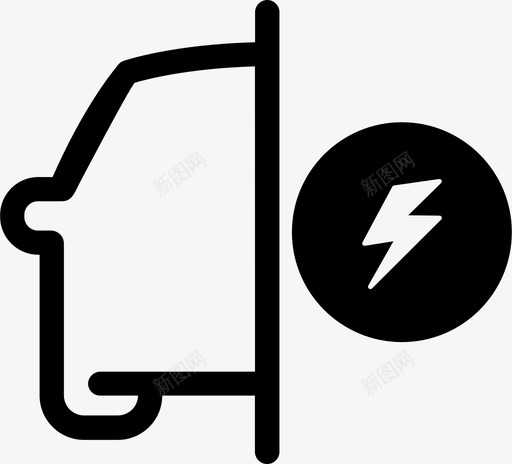 电动汽车能源图标svg_新图网 https://ixintu.com 动力 汽车 混合动力 电动 能源 车辆