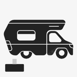 房车汽车房车汽车交通工具图标高清图片