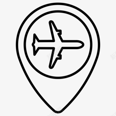 飞机空军基地机场图标图标