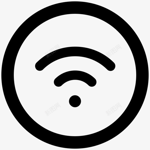 wifi按钮连接图标svg_新图网 https://ixintu.com wifi 互联网 基础 按钮 无线 连接