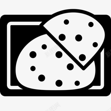 砧板上的面包砧板烹饪图标图标