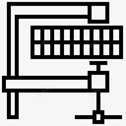 夹具建筑施工图标svg_新图网 https://ixintu.com 夹具 工作 工具 工程 建筑 施工 装配