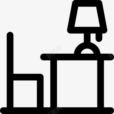 阅读桌椅子书桌图标图标