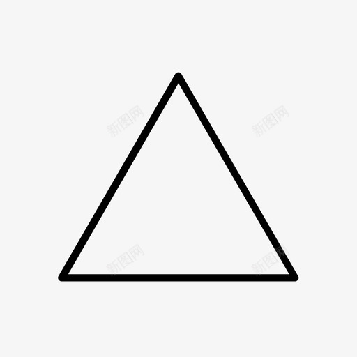 三角形锐角几何图标svg_新图网 https://ixintu.com 三角形 几何 形状 数学 锐角