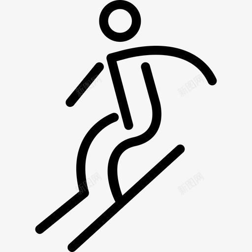 滑雪棒人运动运动标志图标svg_新图网 https://ixintu.com 滑雪棒人 运动 运动标志