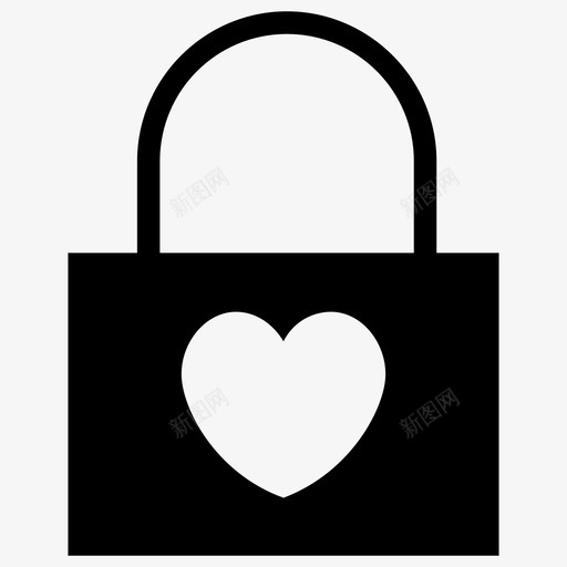 心锁钥匙爱图标svg_新图网 https://ixintu.com 心锁 爱 爱和浪漫雕文图标 钥匙