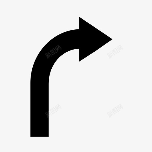 向右箭头方向导航图标svg_新图网 https://ixintu.com 向右箭头 导航 方向 箭头 转弯 道路