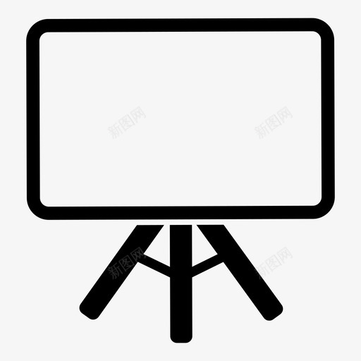 黑板展示教育图标svg_新图网 https://ixintu.com 学习 展示 教育 白板 黑板