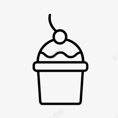 纸杯蛋糕生日甜点图标图标