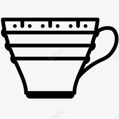 复古杯咖啡饮料图标图标