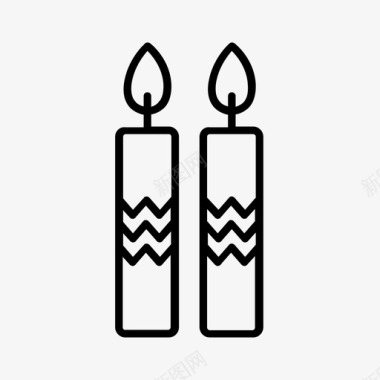 蜡烛天主教基督教图标图标
