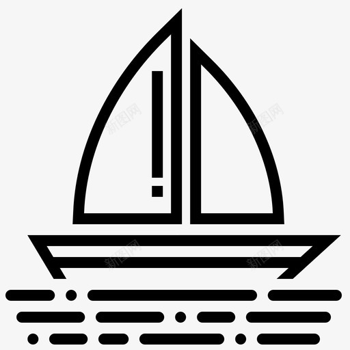 船帆船航海图标svg_新图网 https://ixintu.com 帆船 旅行 水上 航海 船 露营和户外活动