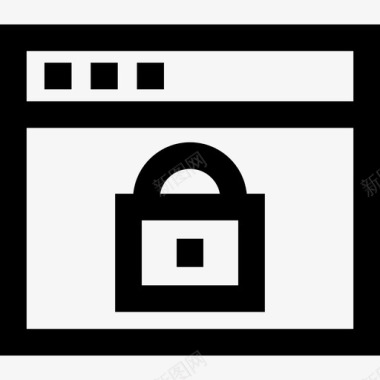 锁窗安全电子商务图标图标