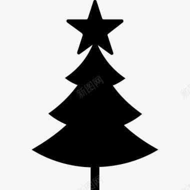 圣诞树庆祝节日图标图标