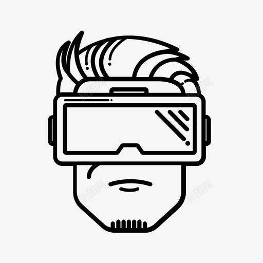 虚拟现实空间科技图标svg_新图网 https://ixintu.com 科技 空间 虚拟现实 虚拟现实护目镜 连接的东西