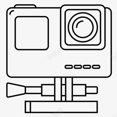 gopro的动作摄像机动作摄像机运动图标图标