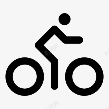自行车自行车道道路图标图标