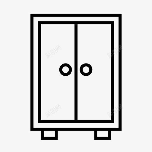 衣柜衣服橱柜图标svg_新图网 https://ixintu.com 家具 家用电器 橱柜 衣服 衣柜