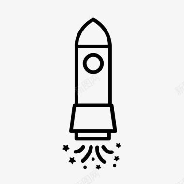 火箭科幻小说太空图标图标