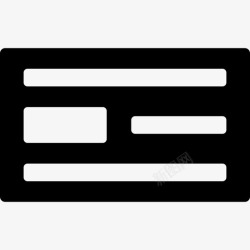 矩形的水平带线条界面管理用户界面的水平矩形图标高清图片