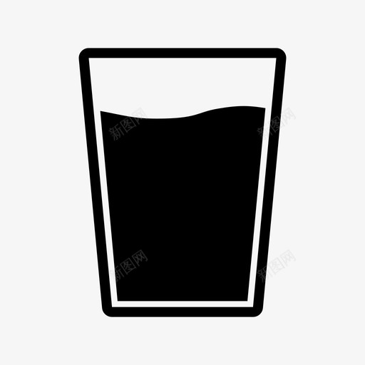 玻璃杯饮料满杯图标svg_新图网 https://ixintu.com 其他 水 液体 满杯 玻璃杯 饮料